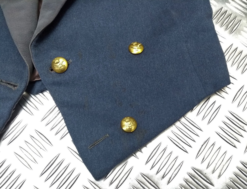 RAF Royal Air Force Vintage Mess Jacket Airforce Blue Grey OFC With Braided Cuffs