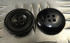 Vintage Issue 4 Hole Plastic Coat Buttons Black 26mm
