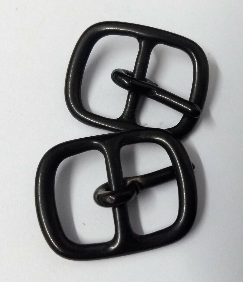 Genuine British Issue 5/8" Black Metal Buckles For Spur Straps X2 STD67