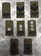 Genuine British Army Issue Green OD Yorkshire ACF Rank Slide Various Ranks - NEW