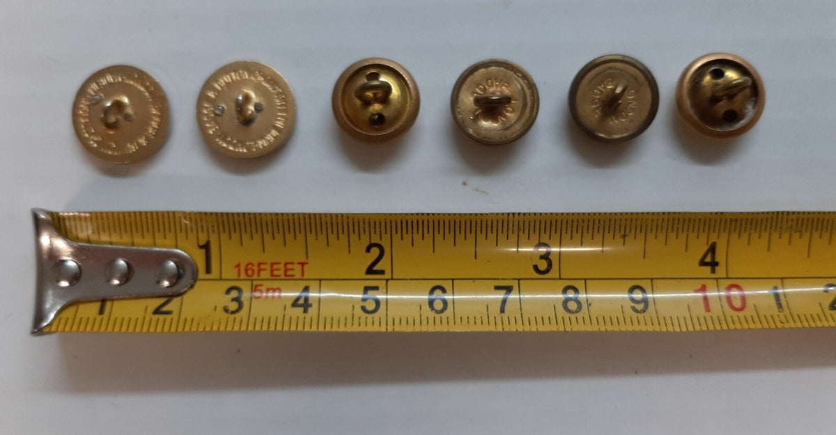 RAOC Army Buttons British Royal Ordnance Corps Assorted Small Size x 6