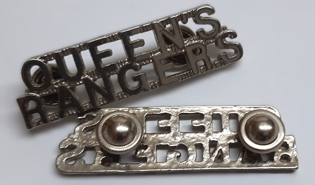 Queens York Rangers Shoulder Title Badges 1st American Canada Old Pattern