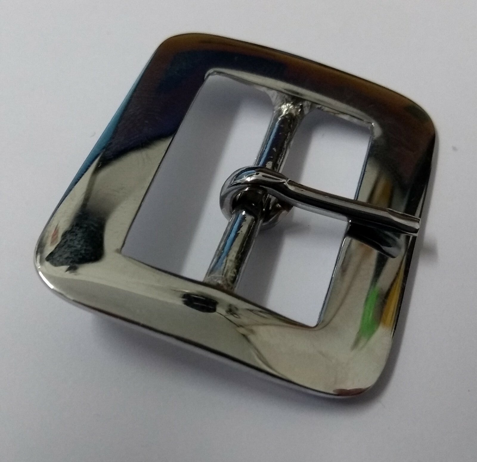 1 1/2" Buckle Hi Sheen Nickel Colour Single Prong For Leather / Canvas Belts