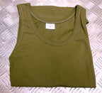 100% Cotton OD Military Style Green Sleeveless Vest Singlet Tank Top All Sizes