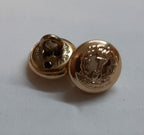 Insignia Hat Buttons Small Gold Coloured Ring Back Hand Torch & Laurel Leaves