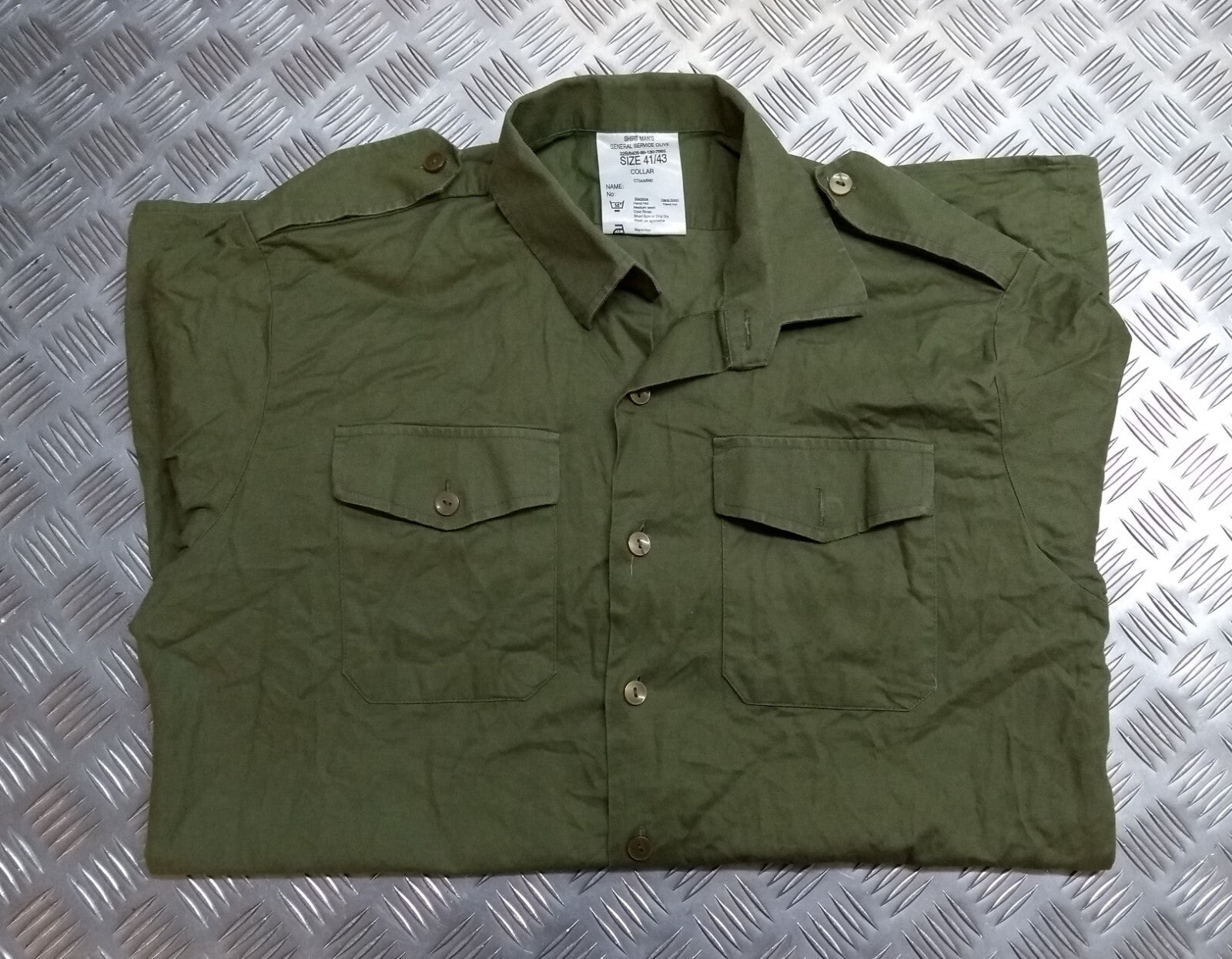General Service Shirt Long Sleeve British Army Old Pattern Green Shirt