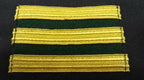 Genuine Vintage Navy Rank Shoulder Tabs Press Stud Gold Lace & Green Flashes