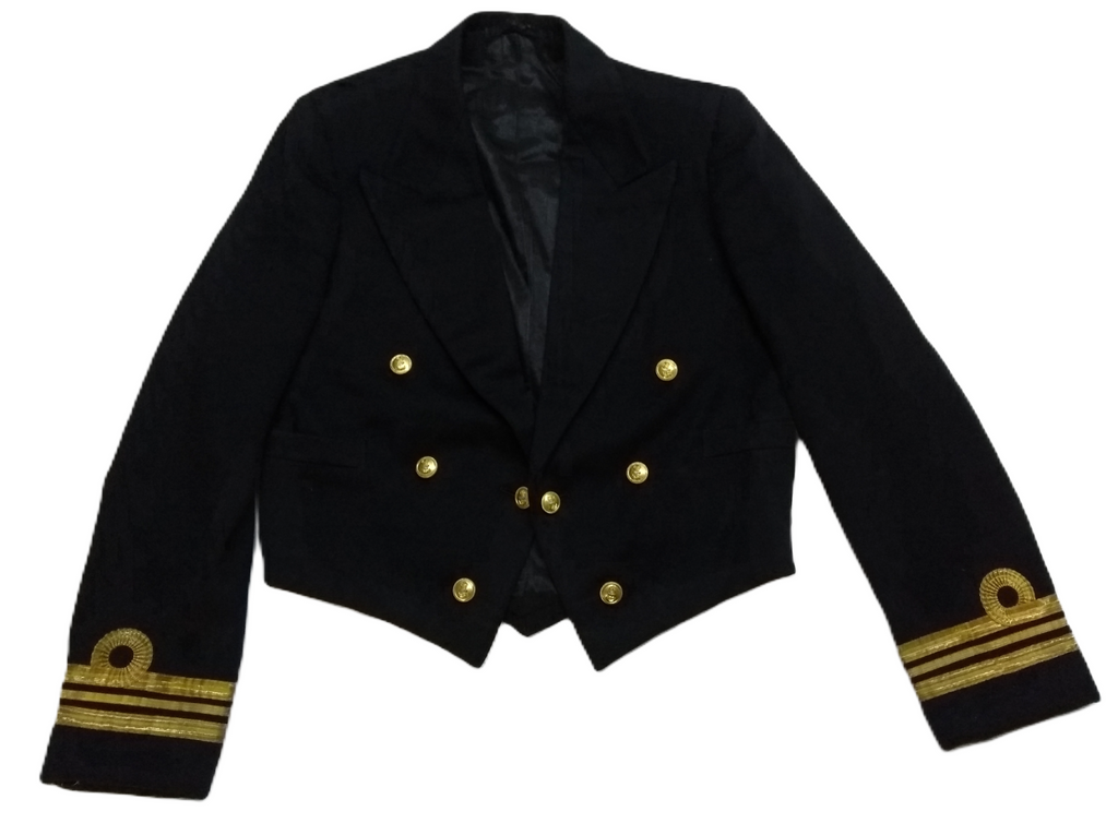 Vintage RN Mess Jacket 1950s Pattern British Royal Navy Kings Crown Buttons