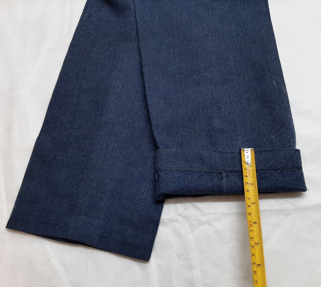 Vintage Trousers RAF Royal Air Force Dress Old Pattern Air Force Blue Grey WO Warrant Officer OFC Officer M A W34"
