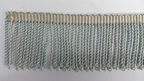 Silver & Light Blue Mylar Thread Fringe 45mm Drop / Epaulette Fringe
