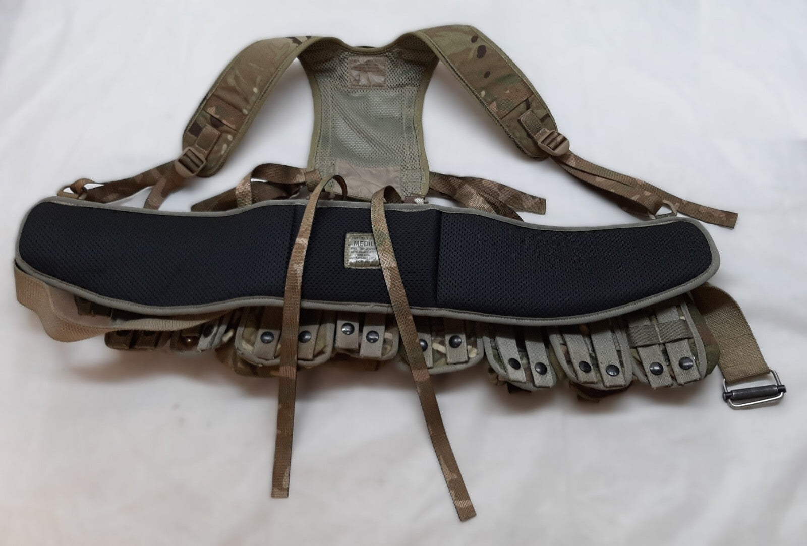 Airborne Army Webbing MTP British Assault Camo Belt Yoke Osprey IVA Pouches (9)