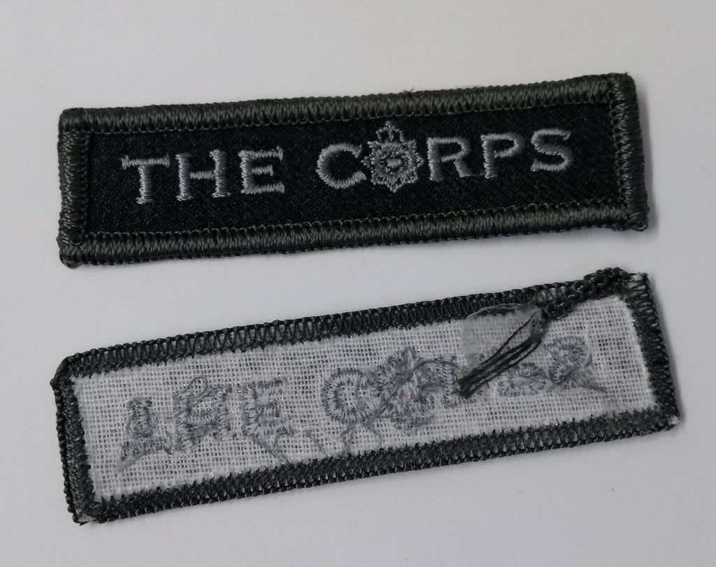 Genuine Issue Made in UK Subdued Patches "The Corps" x 2 New