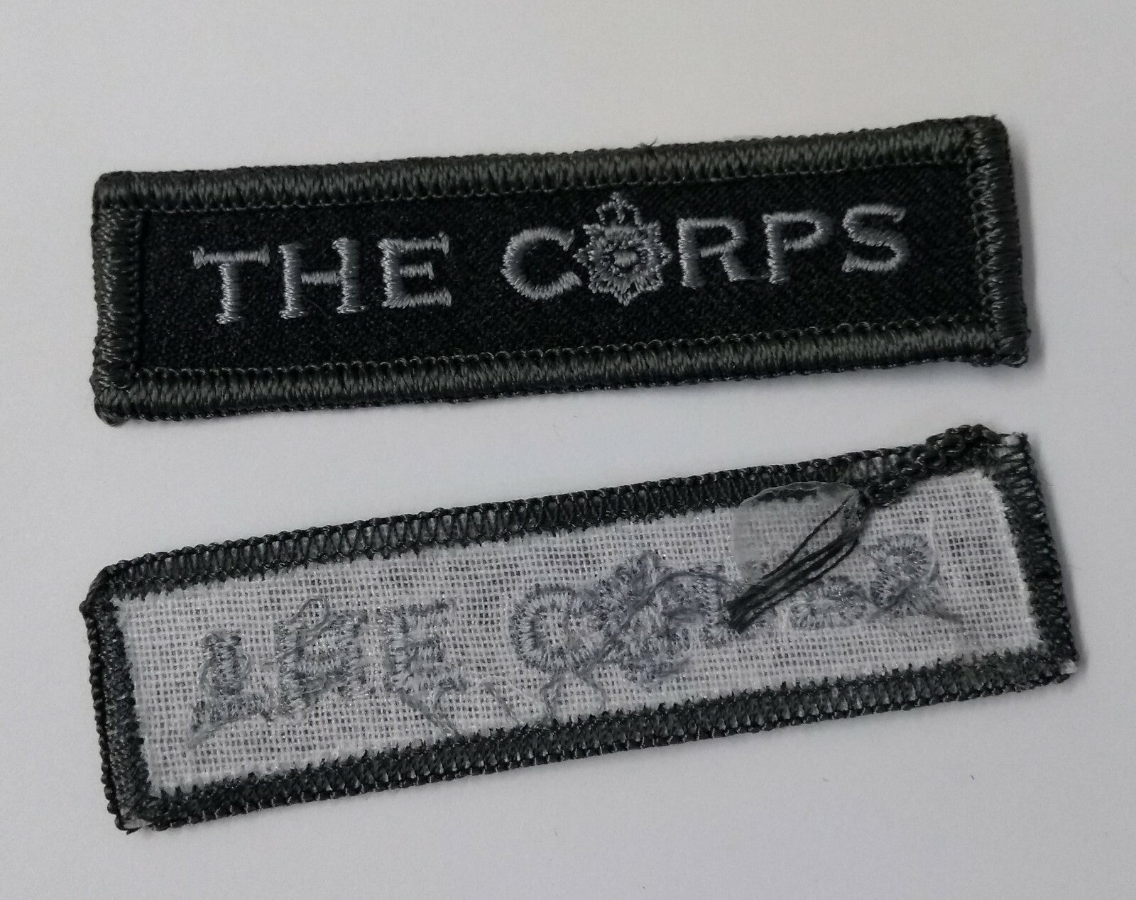 Genuine Issue Made in UK Subdued Patches "The Corps" x 2 New