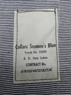 Vintage Collar Seamans's Blue Square Rig Collar For WW2 PTN Royal Navy Uniform