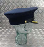 Genuine British Made Senior Officers Blue Parade Dress Hat No Insignia 57cm