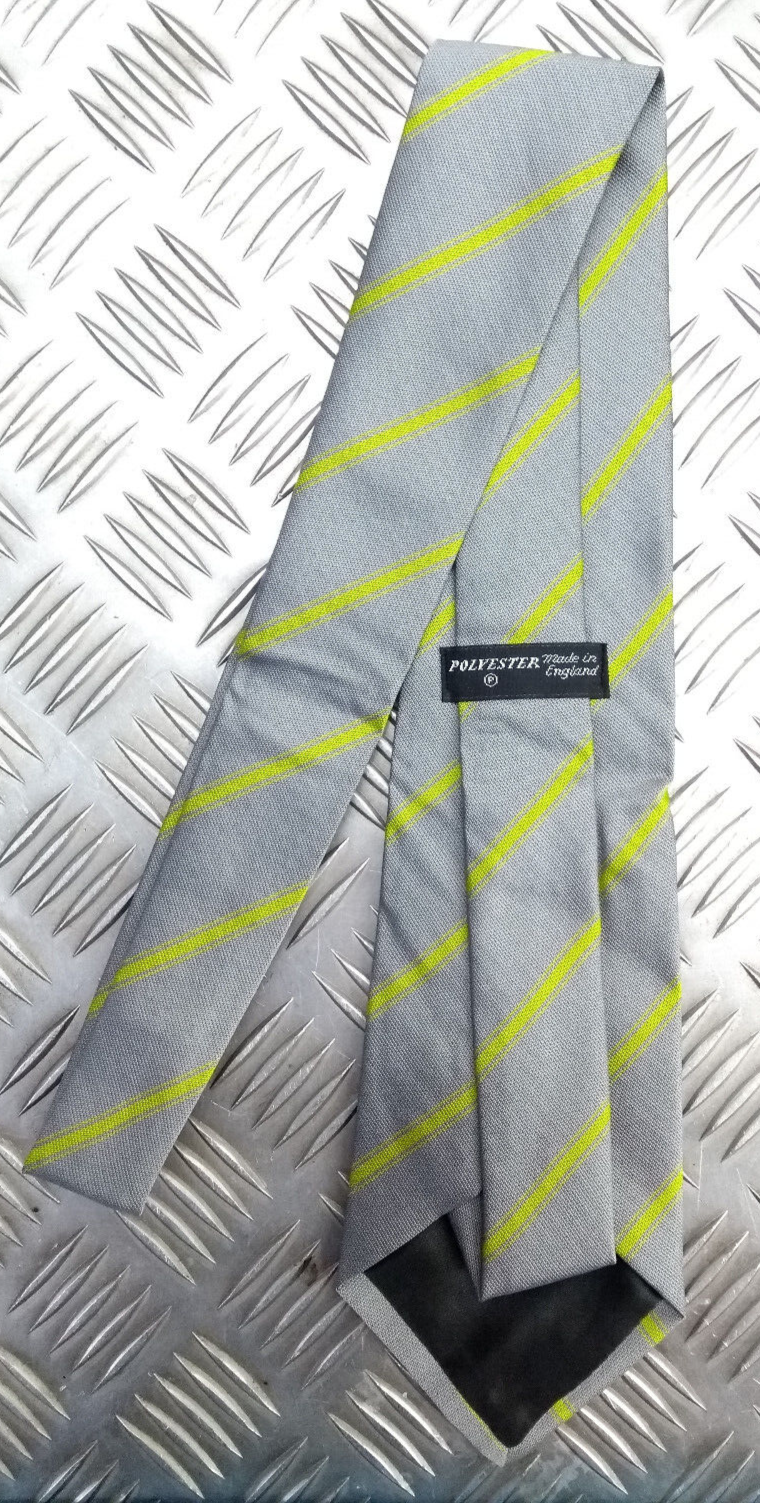 Grey & Yellow Striped Tie - NEW