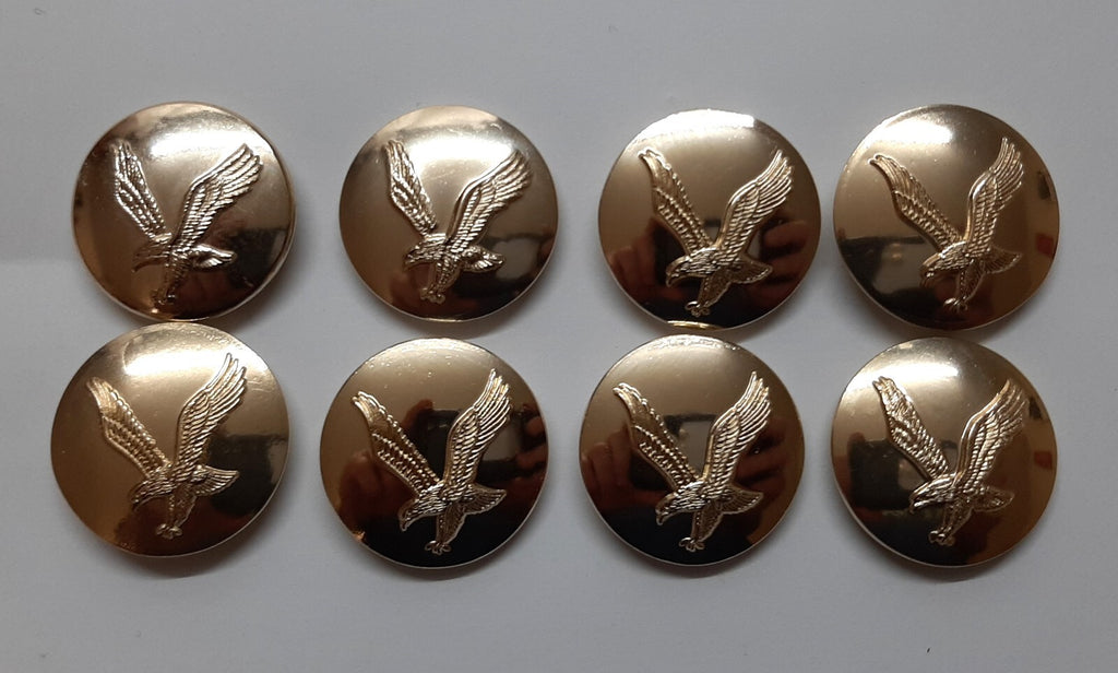 AAC Large Buttons British Army Air Corps Insignia 40L Gold No1/2 Dress X8