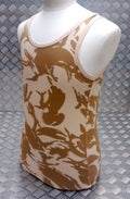 100% Cotton Desert Camo Sleeveless Vest Singlet Tank Top - All Sizes - NEW