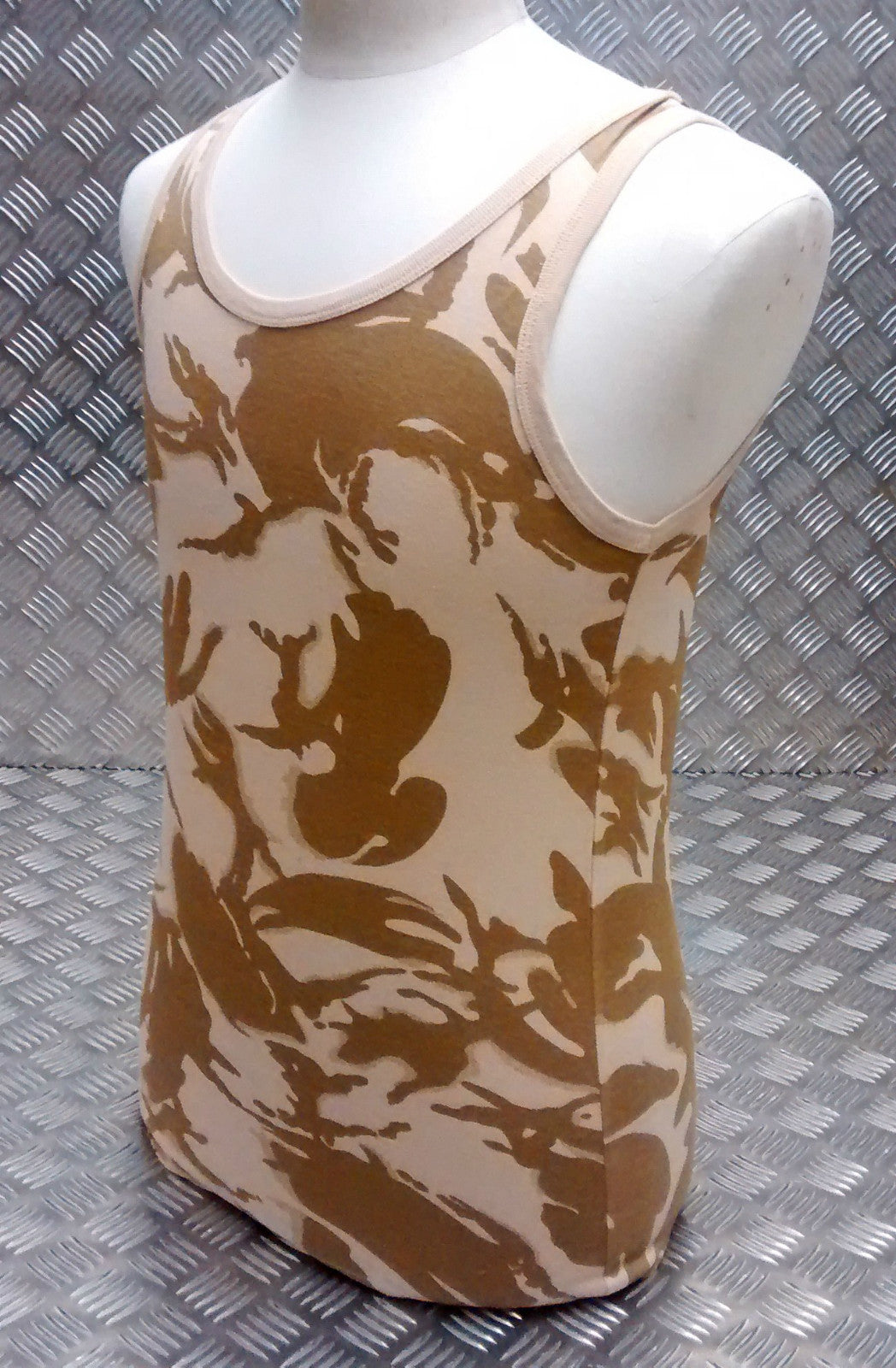 100% Cotton Desert Camo Sleeveless Vest Singlet Tank Top - All Sizes - NEW