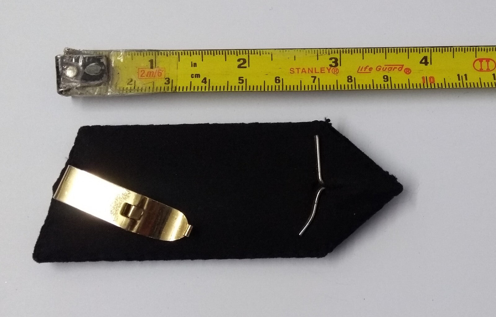 Black Gorgets Collar Tabs With Silver Leaf Insignia Plain Buttons & Clip Backs L