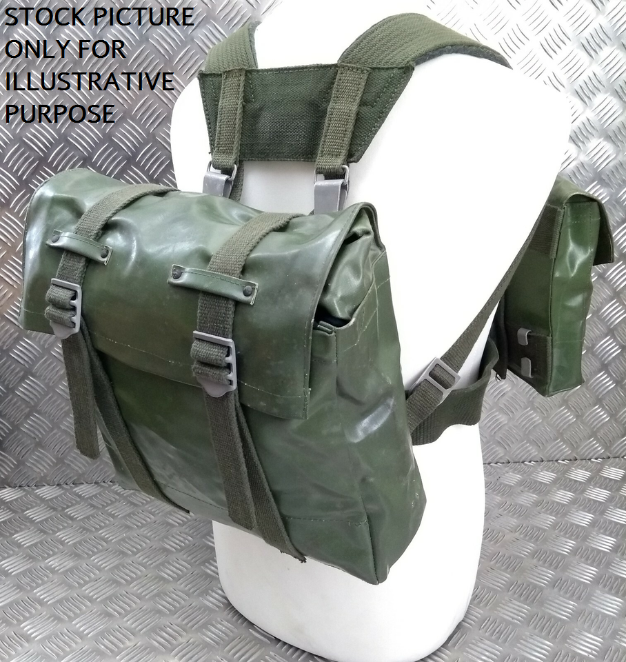 Vintage Army Issue Heavy-duty Vinyl Backpacks Belts Yokes & Pouches Heavy Wear