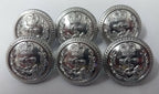 Royal Navy Offc. Flag Dress Silver Coloured Buttons 30L x10 RN