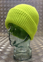 Yellow / Lime Green Knitted Beanie Hat / Watch Cap / Woolly Hat - One size - NEW
