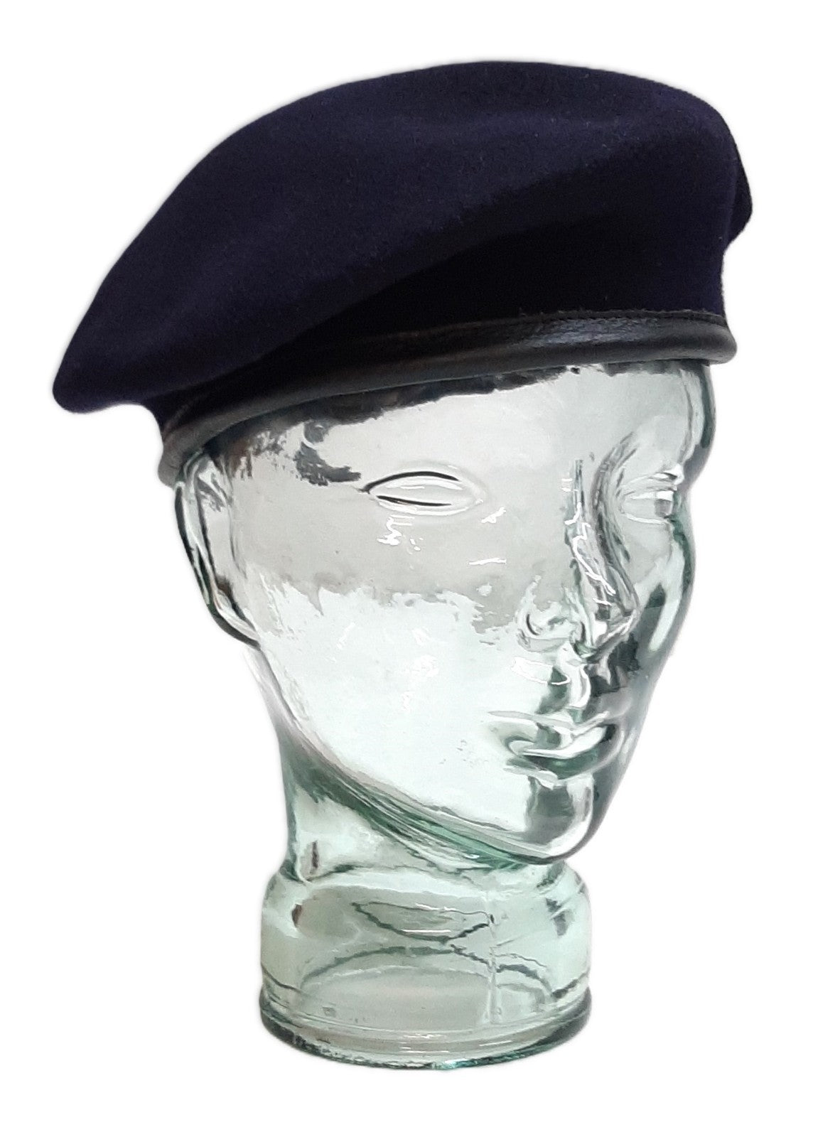 Navy Blue Beret Officers Dress with Leather Trim Ex-Display 57cm