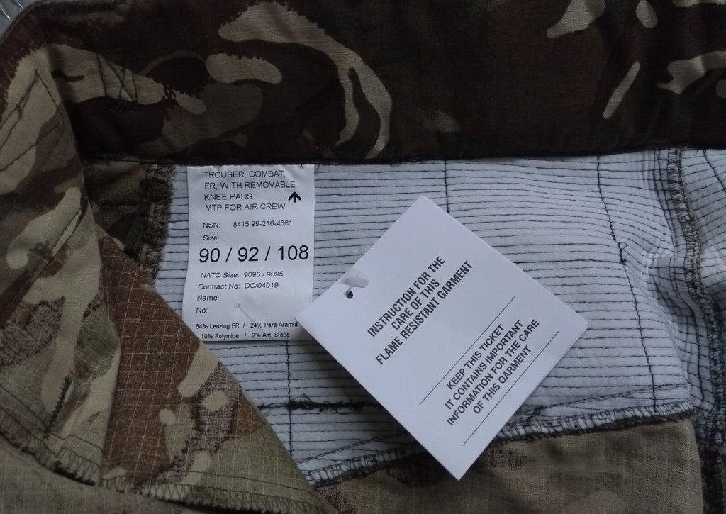 MTP Aircrew Trousers FR UK Multicam Multi Camouflage Combat RAF Royal Air Force