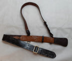 Sam Browne British Waist Belt & Cross Strap Size 3 32"-36"