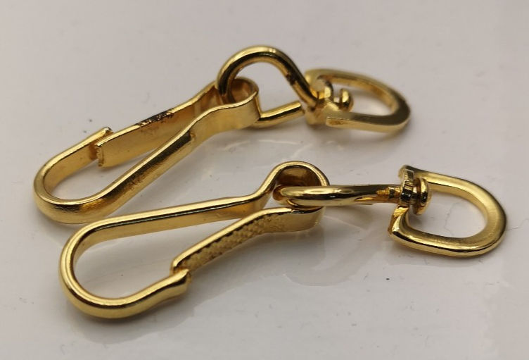 Lanyard Hooks/Clips Swivel Brass Coloured
