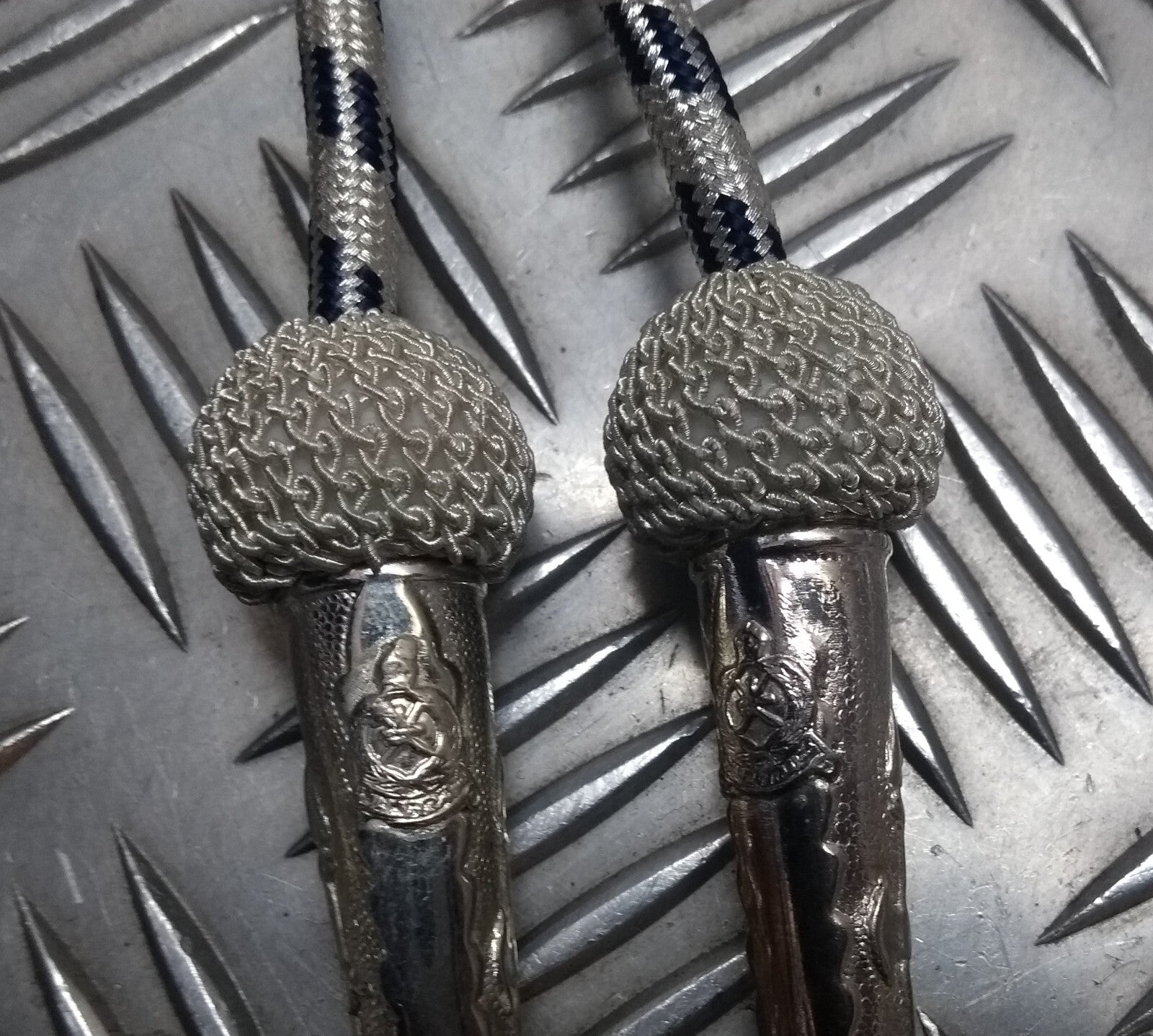 Oman Silver Aiguillette Senior Officer Blue Fleck Ceremonial UK Made
