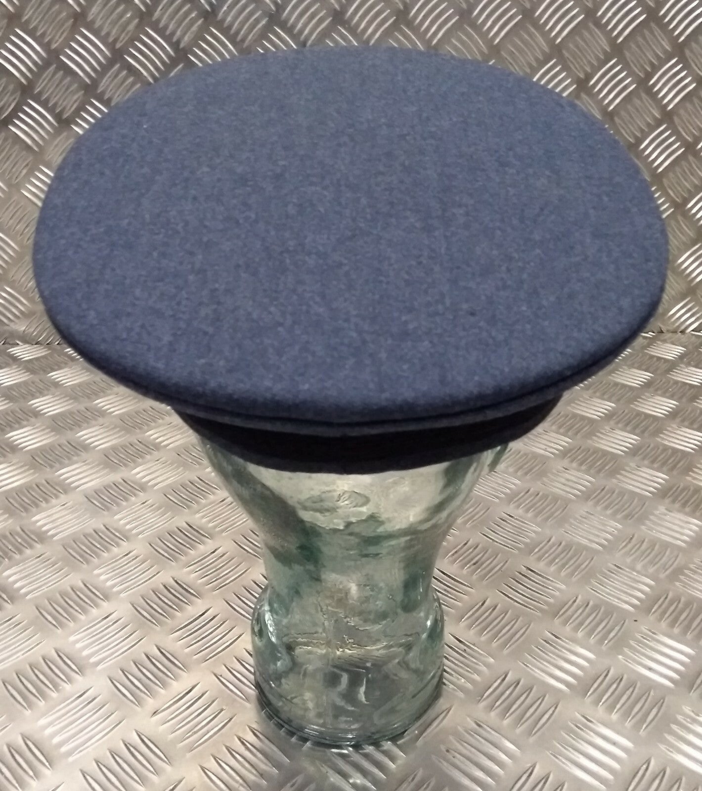Vintage OFC Hat RAF Royal Air Force Blue grey Colour Visor Cap Oakleaf Peak (Scrambled Egg)
