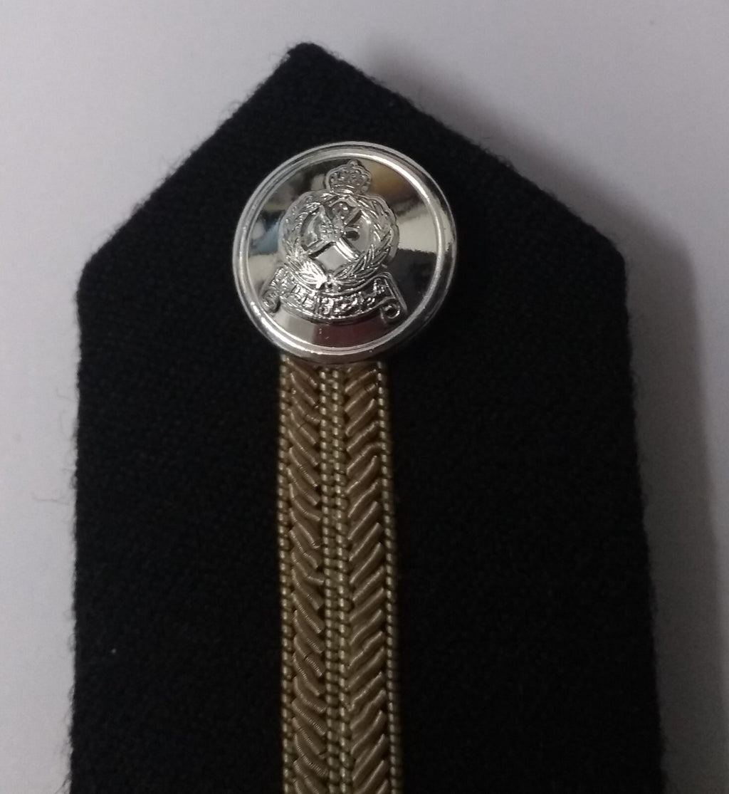Ceremonial Gorgets Collar Tabs Silver Detail Chrome Officers Insignia Buttons