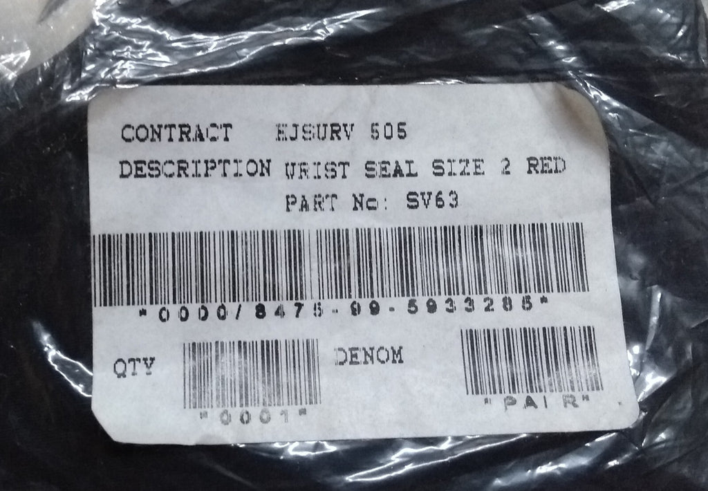 Naval Wrist Seal British Navy Type NSN HJ Survival Equipment Neoprene Size 2