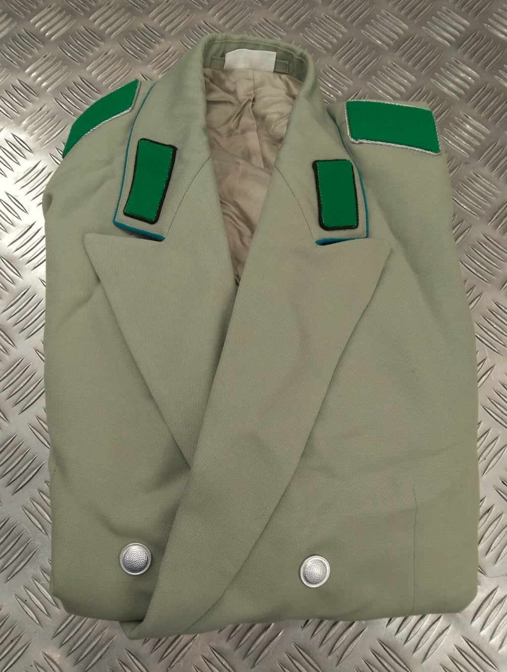 Vintage East German Sonderausgabe Mistletoe Green Parade Jacket / Blazer