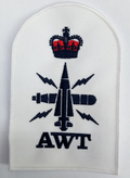 Royal Navy Above Water Tactical AWT Petty Officer Blue White Qualification Patch