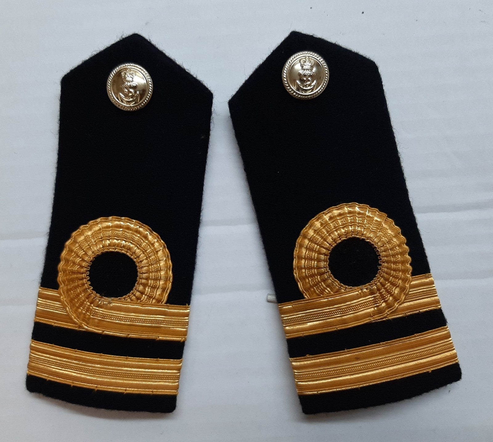 Shoulder Boards Naval Officer British Royal Navy Lieutenant Epaulette Rank Curls
