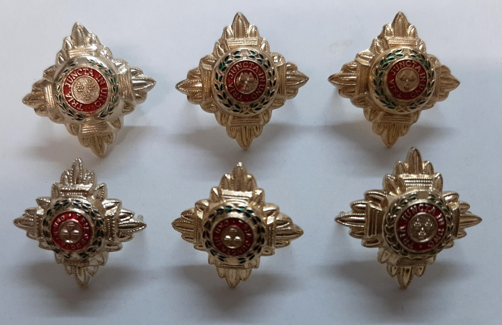 Army Rank Stars British Bath Pips Officer X6 Assorted Batch no Fittings