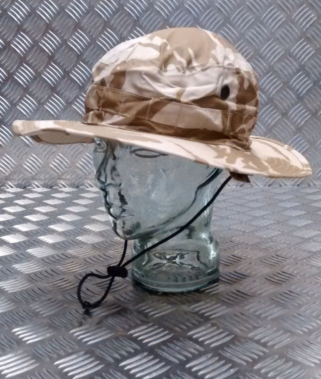 Genuine British Army DDP Boonie / Bush Hat Desert CAMO With Flap - NEW 53cm