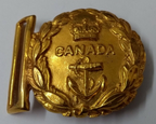 Genuine Vintage Canadian Naval Queens Crown Ceremonial Canada Belt Buckle EBYT92