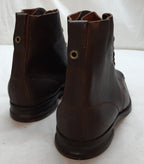 Vintage Army Boots Brown Leather WW2 Pattern 1947 Heel Plates Stitched Sole EU49