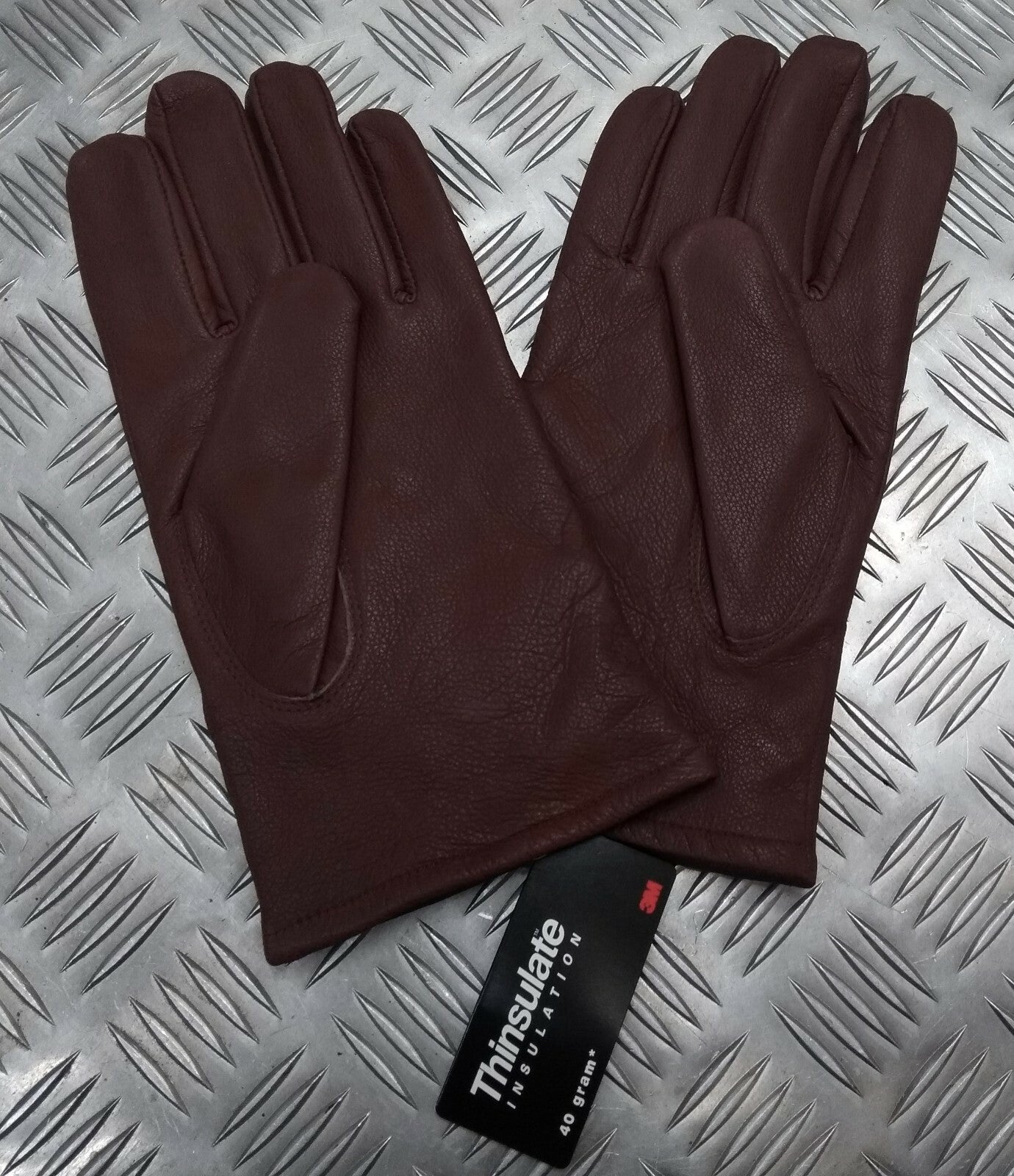 Brown Leather 3 Dart Gloves with 3M Thinsulate Soft Lining Size 11 / Large - NEW