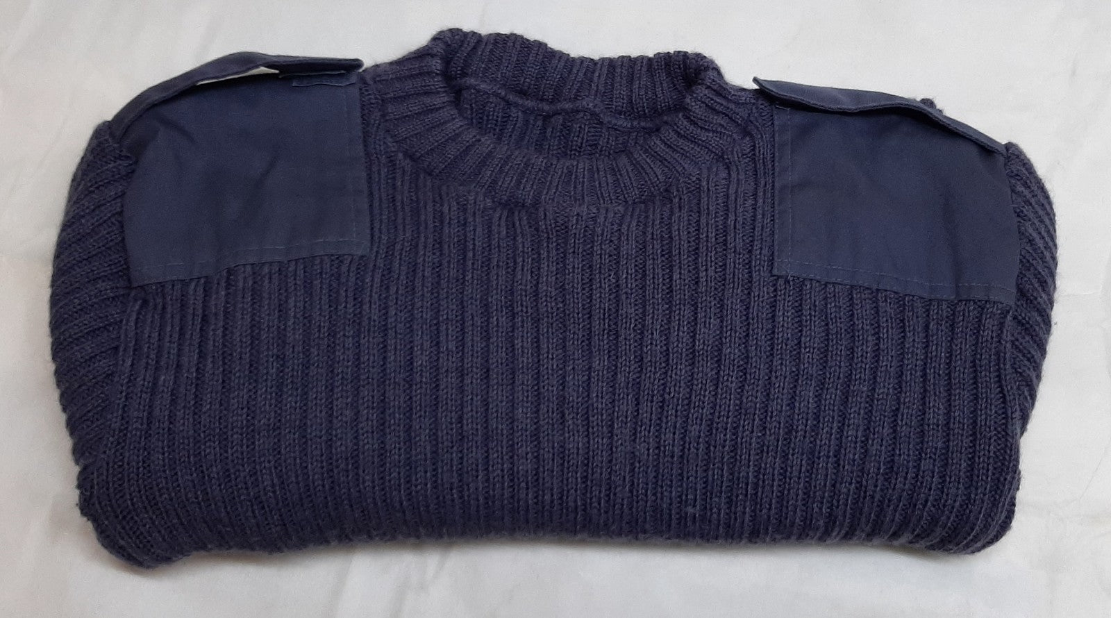 Commando Jumper RAF Royal Air Force Blue Grey Colour Ribbed Pullover No Badges Air Force L