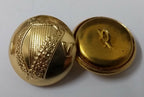 Vintage Irish Harp I V Shank Buttons x 2 ASBT197