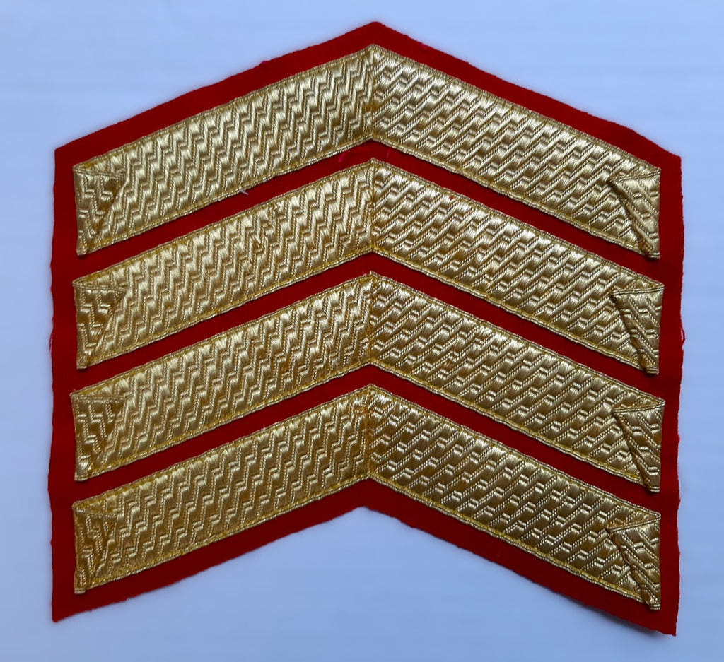 4 Bar Chevrons Extra Large Tunic Rank Chevs British Army Pattern Guards Insignia