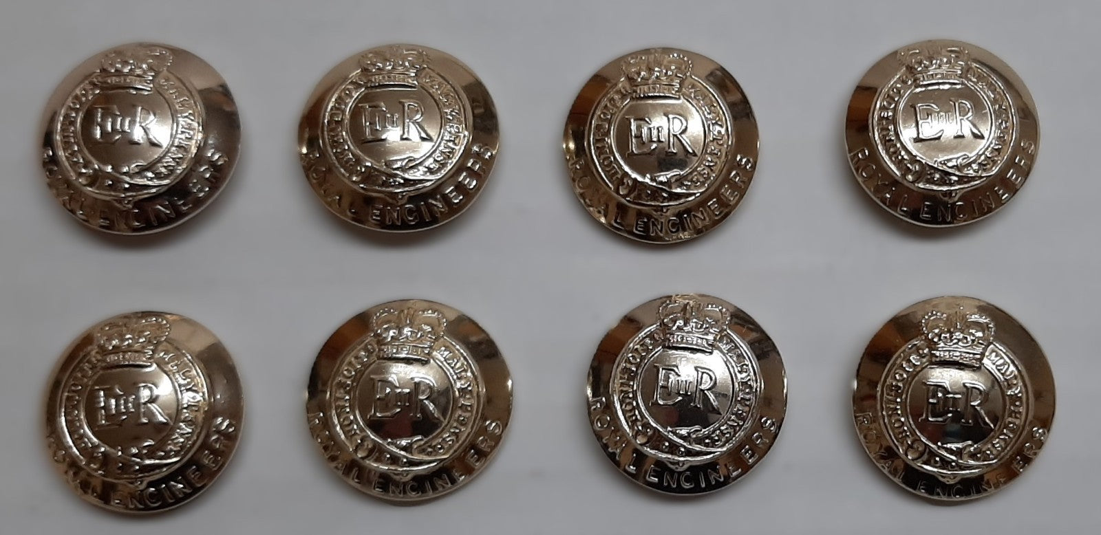 Royal Engineers Regiment No2 Ring Back Button Set British Army Insignia O/R