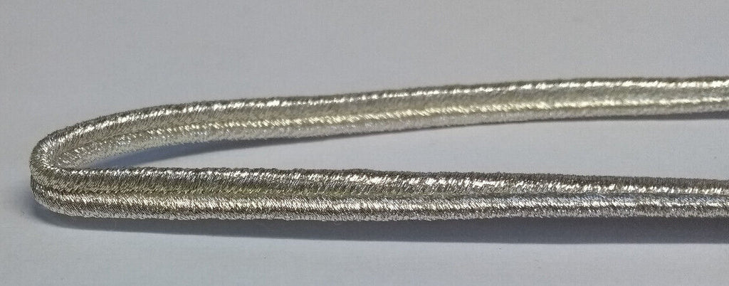 Silver Metallised Polyester Russia Braid 6mm