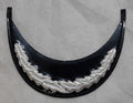 Officers Patent Peak British Forces Dress Hat Visor 1 Row Oak Leaf Silver Braid