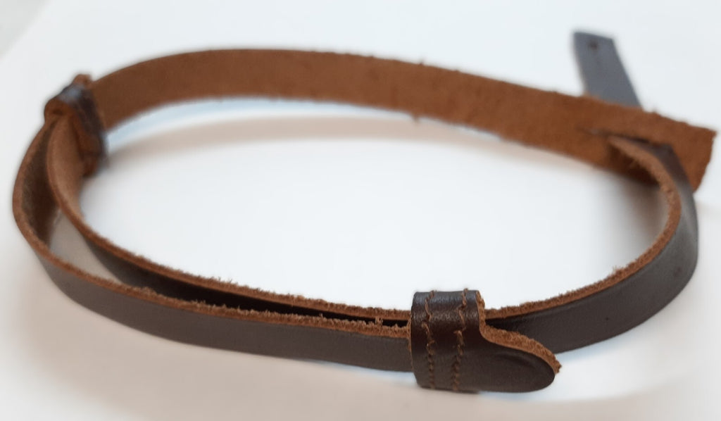 No2 Army Chinstrap Brown Leather Officers Khaki Hat Chin Strap NEW x 1